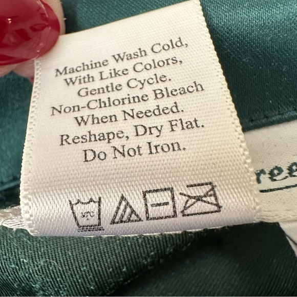 COLDWATER CREEK Dark Green Velvet & Satin Jacket Bows Whimsical Elevated Chic 12 - Picture 11 of 12